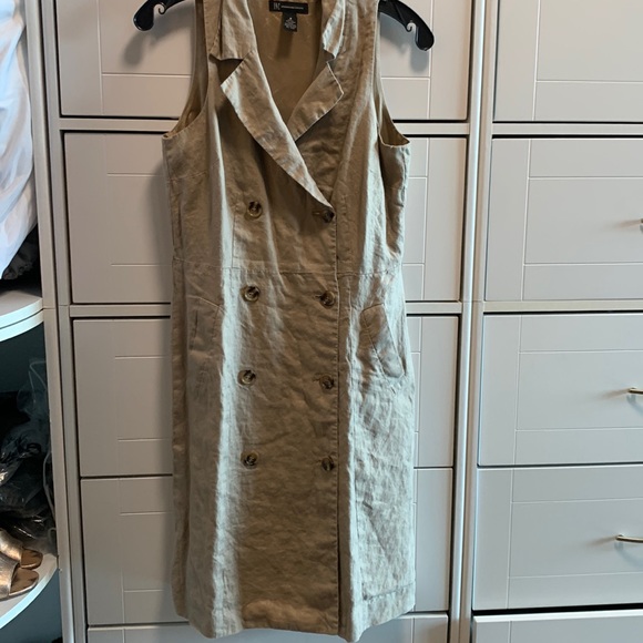 INC International Concepts Dresses & Skirts - EUC 100% Linen tan dress